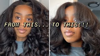 70s inspired hair tutorial ft sensationnel latisha wig unboxingtransformation [upl. by Gatian]