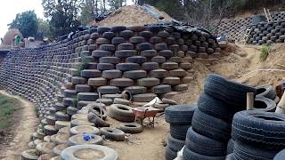 Hero School  Tire Retaining Wall  South [upl. by Dyane]