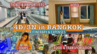 BANGKOK TRIP EXPENSES  TICKET TOUR FOOD amp TRANSPO  FILIPINO TOURIST  Thailand Series [upl. by Helena]