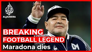 Breaking Football legend Maradona has died [upl. by Bina]