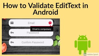 How to Validate or check EditText Data  Android Studio [upl. by Aaberg619]