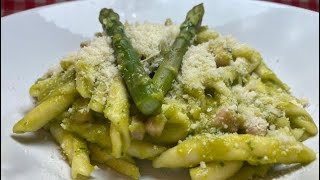 PASTA CON CREMA DI ASPARAGI E PANCETTA [upl. by Leiand819]