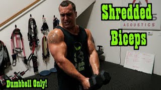 Intense Tabata Dumbbell Bicep Workout HIIT [upl. by Keeryt740]