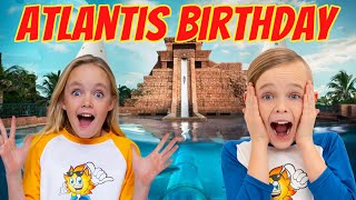 Birthday Surprise for Jazzy and Jack at Atlantis Bahamas Family Vacation [upl. by Harp282]