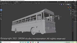 Ashok Leyland Bus  S54  3D model  Blender 3D [upl. by Ile]