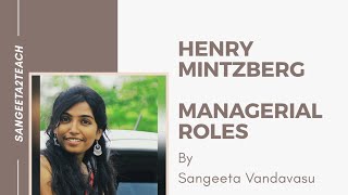 Managerial Roles by Henry Mintzberg humanresourcemanagement organisationalbehaviour [upl. by Ydahs338]