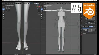 Blender 29 Anime Girl Modeling Foot and Body2 WIP 5 [upl. by Lamarre]